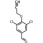 structure of CAS# 426229-84-7, 3,5-Dichloro-4-(2-Propyn-1-Yloxy)Benzaldehyde;3,5-dichloro-4-(2-propynyloxy)benzaldehyde;3,5-dichloro-4-(prop-2-yn-1-yloxy)benzaldehyde;3,5-dichloro-4-prop-2-ynyloxybenzaldehyde