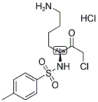 structure of CAS# 4272-74-6, N-[(1S)-5-Amino-1-(2-Chloroacetyl)Pentyl]-4-Methyl-Benzenesulfonamide Hydrochloride;N-[(1S)-5-Amino-1-(2-Chloroacetyl)Pentyl]-4-Methyl-Benzenesulfonamide Hydrochloride;N-[(1S)-5-Amino-1-(2-Chloro-1-Oxoethyl)Pentyl]-4-Methylbenzenesulfonamide Hydrochloride;N-[(3S)-7-Amino-1-Chloro-2-Oxo-Heptan-3-Yl]-4-Methyl-Benzenesulfonamide Hydrochloride