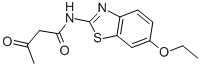 structure of CAS# 4273-88-5, 2-Acetoacetamido-6-Ethoxybenzothiazole;N-(6-Ethoxy-1,3-Benzothiazol-2-Yl)-3-Oxo-Butanamide;N-(6-Ethoxy-1,3-Benzothiazol-2-Yl)-3-Keto-Butyramide;Aids125051
