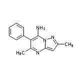 结构式 CAS# 428845-73-2, 2,5-二甲基-6-苯基吡唑并[1,5-a]嘧啶-7-胺