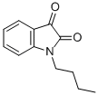 structure of CAS# 4290-91-9, 1-Butyl-1H-Indole-2,3-Dione;1-Butylindoline-2,3-Dione;1-Butylisatin;Sbb006836