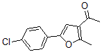 结构式 CAS# 43020-12-8, 1-[5-(4-氯苯基)-2-甲基-3-呋喃基]-乙酮