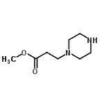 structure of CAS# 43032-40-2, Methyl 3-(1-Piperazinyl)Propanoate;methyl 3-(1-piperazinyl)propanoate;methyl 3-piperazin-1-ylpropanoate;methyl 3-piperazin-1-ylpropanoate dihydrochloride