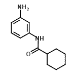 结构式 CAS# 43096-46-4, N-(3-氨基苯基)环己烷甲酰胺