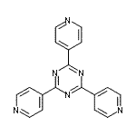 structure of CAS# 43167-79-9, 2,4,6-Tri(4-Pyridinyl)-1,3,5-Triazine;2,4,6-(Tris-4-pyridyl)-1,3,5-triazine;2,4,6-Tri(4-pyridyl)-1,3,5-triazine;2,4,6-tri(pyridine-4-yl)-1,3,5-triazine