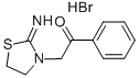 结构式 CAS# 4335-26-6, 2-(2-亚胺噻唑烷-3-基)-1-苯基乙烷-1-酮单氢溴酸盐