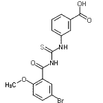 CAS#: 433690-89-2， 3-{[(5-Bromo-2-Methoxybenzoyl)Carbamothioyl]Amino}Benzoic Acid