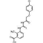 CAS#: 434308-44-8， 3-({[(4-Chlorophenoxy)Acetyl]Carbamothioyl}Amino)-2-Methylbenzoic Acid