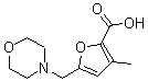 structure of CAS# 435342-23-7, 3-Methyl-5-(4-Morpholinylmethyl)-2-Furancarboxylic acid;3-Methyl-5-(4-Morpholin-4-Iumylmethyl)-2-Furancarboxylate;3-Methyl-5-(Morpholin-4-Ium-4-Ylmethyl)-2-Furoate;Zinc04974133
