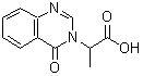 structure of CAS# 435345-19-0, 2-(4-Oxo-3(4H)-Quinazolinyl)Propanoic Acid;2-(4-oxo-3-hydroquinazolin-3-yl)propanoic acid;2-(4-Oxo-4 H -quinazolin-3-yl)-propionic acid;2-(4-Oxo-4H-quinazolin-3-yl)-propionic acid