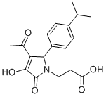 结构式 CAS# 436088-35-6, 3-[3-乙酰基-4-羟基-2-(4-异丙基-苯基)-5-氧代-2,5-二氢-吡咯-1-基]-丙酸