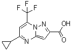 结构式 CAS# 436088-48-1, 5-环丙基-7-(三氟甲基)吡唑并[1,5-a]嘧啶-2-羧酸