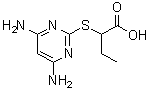结构式 CAS# 436088-61-8, 2-[(4,6-二氨基-2-嘧啶基)硫基]丁酸