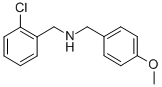 structure of CAS# 436088-70-9, (2-Chloro-Benzyl)-(4-Methoxy-Benzyl)-Amine;(2-Chlorophenyl)Methyl-[(4-Methoxyphenyl)Methyl]Ammonium;(2-Chlorobenzyl)-(4-Methoxybenzyl)Ammonium;Zinc00300153