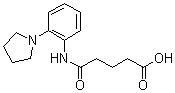 structure of CAS# 436088-74-3, 4-[(2-Pyrrolidin-1-Ylphenyl)Carbamoyl]Butanoic acid;5-Oxo-5-[(2-1-Pyrrolidinylphenyl)Amino]Pentanoate;5-Keto-5-[(2-Pyrrolidin-1-Ylphenyl)Amino]Valerate;Zinc00339140