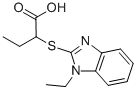 结构式 CAS# 436088-88-9, 2-(1-乙基-1H-苯并咪唑-2-基巯基)-丁酸