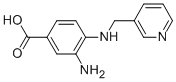 结构式 CAS# 436088-89-0, 3-氨基-4-[(吡啶-3-基甲基)-氨基]-苯甲酸