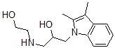 结构式 CAS# 436099-60-4, 1-(2,3-二甲基-1H-吲哚-1-基)-3-(2-羟基乙基)氨基-丙-2-醇