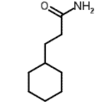 structure of CAS# 4361-29-9, 3-Cyclohexylpropanamide;3-cyclohexylpropanamide;3-Cyclohexylpropanamide #;3-Cyclohexylpropionamide