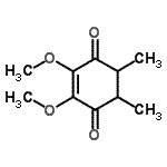 structure of CAS# 4373-40-4, 2,3-Dimethoxy-5,6-Dimethyl-2-Cyclohexene-1,4-Dione