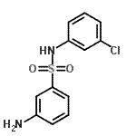 structure of CAS# 438017-93-7, 3-Amino-N-(3-Chlorophenyl)Benzenesulfonamide;MFCD03147574;n-(3-chlorophenyl) 3-aminobenzenesulfonamide;N-(3-Chlorophenyl)3-aminobenzenesulfonamide