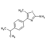 structure of CAS# 438218-20-3, 4-(4-Isopropylphenyl)-5-Methyl-1,3-Thiazol-2-Amine;4-(4-isopropylphenyl)-5-methyl-1,3-thiazol-2-ylamine;4-(4-iso-Propyl-phenyl)-5-methyl-thiazol-2-ylamine;4-(4-Isopropyl-phenyl)-5-methyl-thiazol-2-ylamine