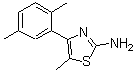 structure of CAS# 438220-19-0, 4-(2,5-Dimethylphenyl)-5-Methyl-1,3-Thiazol-2-Amine;4-(2,5-dimethylphenyl)-5-methyl-1,3-thiazol-2-ylamine;4-(2,5-dimethylphenyl)-5-methyl-1,3-thiazole-2-ylamine;4-(2,5-Dimethylphenyl)-5-methylthiazol-2-ylamine