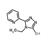 structure of CAS# 438231-11-9, 4-Ethyl-5-(2-Pyridinyl)-4H-1,2,4-Triazole-3-Thiol;4-ethyl-3-(pyridin-2-yl)-1H-1,2,4-triazole-5(4H)-thione;4-ethyl-5-(2-pyridyl)-1,2,4-triazole-3-thiol;4-ethyl-5-(pyridin-2-yl)-4H-1,2,4-triazole-3-thiol