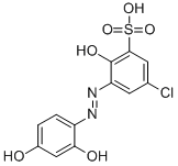 structure of CAS# 4386-25-8, Lumogallion;5-Chloro-2-Hydroxy-3-[2-(2-Hydroxy-4-Oxo-1-Cyclohexa-2,5-Dienylidene)Hydrazinyl]Benzenesulfonic Acid;5-Chloro-2-Hydroxy-3-[(N'z)-N'-(2-Hydroxy-4-Oxo-1-Cyclohexa-2,5-Dienylidene)Hydrazino]Benzenesulfonic Acid;5-Chloro-2-Hydroxy-3-[N'-(2-Hydroxy-4-Oxo-1-Cyclohexa-2,5-Dienylidene)Hydrazino]Benzenesulfonic Acid