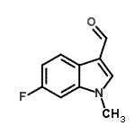 structure of CAS# 441715-93-1, 6-Fluoro-1-Methyl-1H-Indole-3-Carbaldehyde;6-fluoro-1-methylindole-3-carbaldehyde;ASN 13827996;MFCD07790764