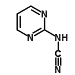 structure of CAS# 4425-54-1, 2-Pyrimidinylcyanamide;2-pyrimidinylcyanamide;aminopyrimidin-2-ylcarbonitrile;Cyanamide, N-(2-pyrimidinyl)-