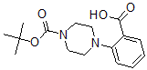 结构式 CAS# 444582-90-5, 4-(2-羧基苯基)-1-哌嗪羧酸 1-叔丁酯