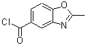 结构式 CAS# 444777-18-8, 2-甲基-1,3-苯并恶唑-5-甲酰氯