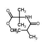 structure of CAS# 445396-06-5, Methyl N-Isobutyryl-2-Methylalaninate;alanine, 2-methyl-N-(2-methyl-1-oxopropyl), methyl ester;alanine, 2-methyl-N-(2-methyl-1-oxopropyl)-, methyl ester;methyl 2-isobutyramido-2-methylpropanoate