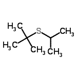 structure of CAS# 44657-76-3, 2-(Isopropylsulfanyl)-2-Methylpropane;2-(Isopropylsulfanyl)-2-methylpropane #;2,4,4-Trimethyl-3-thiapentane;2-Methyl-2-((1-methylethyl)thio)propane