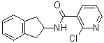 结构式 CAS# 450349-68-5, 2-氯-N-(2,3-二氢-1H-茚-2-基)烟酰胺