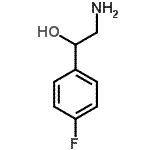 structure of CAS# 456-05-3, 2-Amino-1-(4-Fluorophenyl)Ethanol;2-amino-1-(2-bromophenyl)ethanol;2-Amino-1-(4-fluorophenyl)-1-ethanol;2-amino-1-(4-fluorophenyl)ethan-1-ol