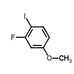 结构式 CAS# 458-51-5, 2-氟-1-碘-4-甲氧基苯