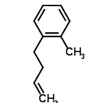 结构式 CAS# 45892-60-2, 1-(3-丁烯-1-基)-2-甲基苯