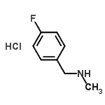 structure of CAS# 459-20-1, 1-(4-Fluorophenyl)-N-Methylmethanamine Hydrochloride (1:1);(4-FLUORO-BENZYL)-METHYLAMINE HCL;(4-Fluoro-benzyl)-methyl-amine hydrochloride;(4-FLUORO-BENZYL)-METHYLAMINEHCL