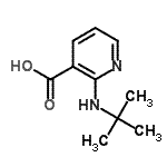 结构式 CAS# 460044-25-1, 2-[(2-甲基-2-丙基)氨基]烟酸