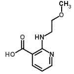 结构式 CAS# 460363-33-1, 2-[(2-甲氧基乙基)氨基]烟酸