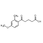 structure of CAS# 4642-37-9, 5-(4-Methoxy-2-Methylphenyl)-5-Oxopentanoic Acid;5-(4-Methoxy-2-methylphenyl)-5-oxovaleric acid
