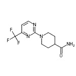 结构式 CAS# 465514-29-8, 1-[4-(三氟甲基)-2-嘧啶基]-4-哌啶甲酰胺