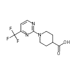 结构式 CAS# 465514-39-0, 1-[4-(三氟甲基)-2-嘧啶基]-4-哌啶羧酸