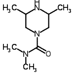 structure of CAS# 465530-93-2, N,N,3,5-Tetramethyl-1-Piperazinecarboxamide;1-Piperazinecarboxamide, N,N,3,5-tetramethyl-;N,N,3,5-Tetramethyl-1-piperazincarboxamid;N,N,3,5-Tetramethyl-1-piperazinecarboxamide