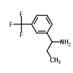 structure of CAS# 473732-59-1, 1-[3-(Trifluoromethyl)Phenyl]-1-Propanamine;(RS)-1-[3-(trifluoromethyl)phenyl]propylamine;1-[3-(Trifluoromethyl)phenyl]propylamine;MFCD07784289