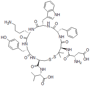 CAS#: 473902-31-7, Asp-pen-phe-trp-lys-tyr-cys-val