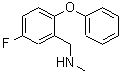 structure of CAS# 476310-75-5, 1-(5-Fluoro-2-Phenoxyphenyl)-N-Methylmethanamine;(5-FLUORO-2-PHENOXY-BENZYL)-METHYL-AMINE;[(5-Fluoro-2-Phenoxyphenyl)Methyl](Methyl)Amine;[(5-fluoro-2-phenoxyphenyl)methyl]methylamine