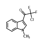structure of CAS# 478079-31-1, 2-Chloro-2,2-Difluoro-1-(1-Methyl-1H-Indol-3-Yl)Ethanone;2-chloro-2,2-difluoro-1-(1-methyl-1H-indol-3-yl)-1-ethanone;2-chloro-2,2-difluoro-1-(1-methyl-1H-indol-3-yl)ethanone;MFCD02571243
